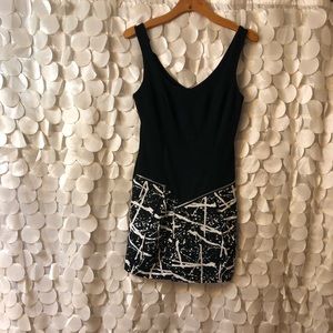 Guess black and white mini dress